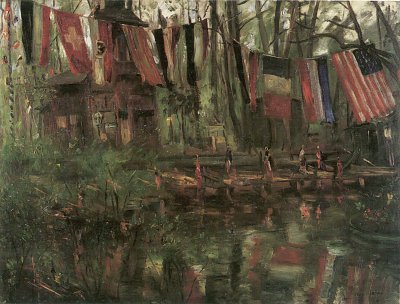Der neue See im Berliner von Lovis Corinth als Kunstdruck auf Leinwand