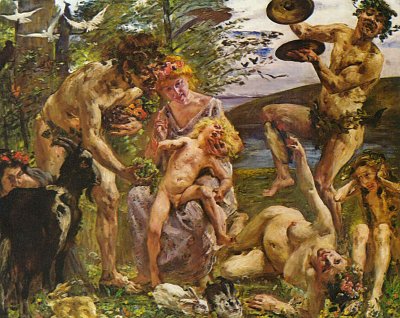 Die Kindheit des Zeus von Lovis Corinth als Kunstdruck auf Leinwand
