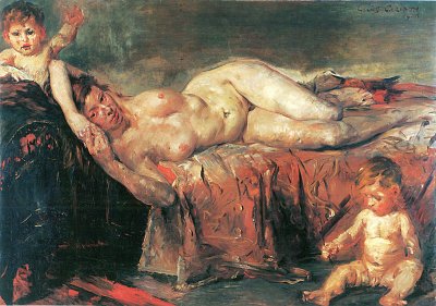 Die Nacktheit von Lovis Corinth als Kunstdruck auf Leinwand