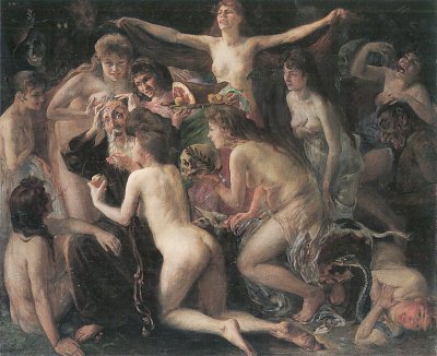 Die Versuchung des hl Antonius von Lovis Corinth als Kunstdruck auf Leinwand