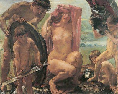 Die Waffen des Mars von Lovis Corinth als Kunstdruck auf Leinwand
