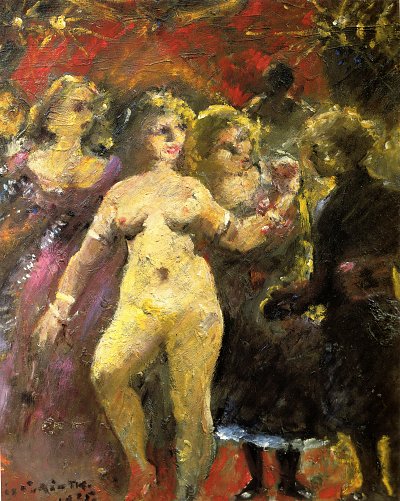 Die schoene Frau Imperia von Lovis Corinth als Kunstdruck auf Leinwand