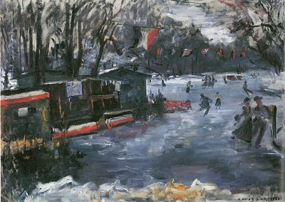 Eisbahn im Berliner Tiergarten von Lovis Corinth als Kunstdruck auf Leinwand