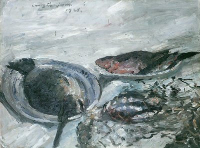 Fischstilleben von Lovis Corinth als Kunstdruck auf Leinwand