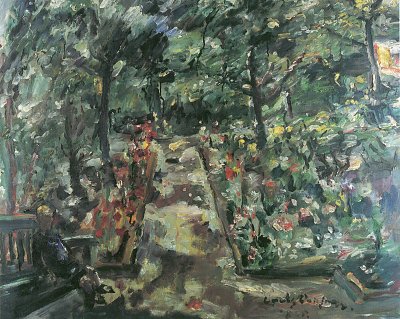Garten in Berlin Westend von Lovis Corinth als Kunstdruck auf Leinwand