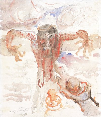 Gekreuzigter Christus von Lovis Corinth als Kunstdruck auf Leinwand
