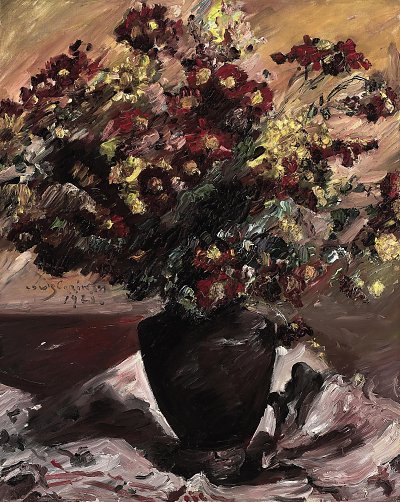 Gelbe und rote Astern von Lovis Corinth als Kunstdruck auf Leinwand