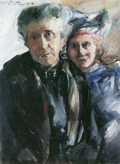 Grossmutter und Enkelin von Lovis Corinth als Kunstdruck auf Leinwand