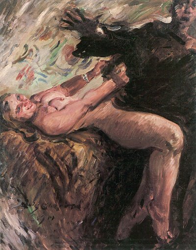 Joseph und Potiphars Weib II von Lovis Corinth als Kunstdruck auf Leinwand