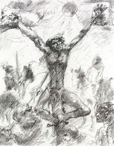 Kreuzigung von Lovis Corinth als Kunstdruck auf Leinwand