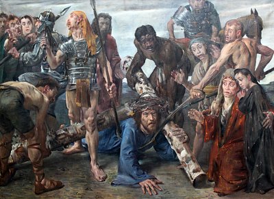 Kreuztragung von Lovis Corinth als Kunstdruck auf Leinwand