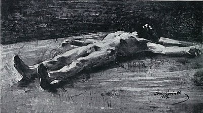Leichnam Christi von Lovis Corinth als Kunstdruck auf Leinwand