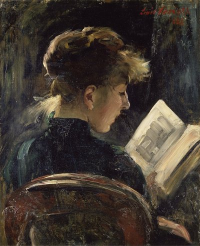 Lesendes Maedchen von Lovis Corinth als Kunstdruck auf Leinwand