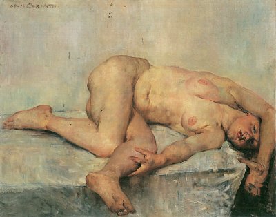 Liegender weiblicher Akt von Lovis Corinth als Kunstdruck auf Leinwand