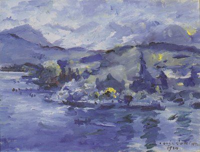 Luzerner See am Nachmittag von Lovis Corinth als Kunstdruck auf Leinwand