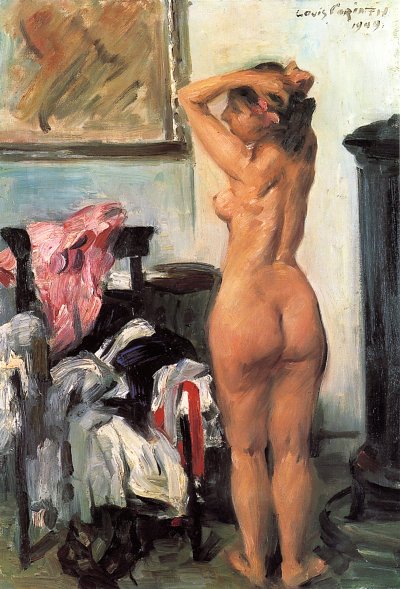 Modellpause von Lovis Corinth als Kunstdruck auf Leinwand