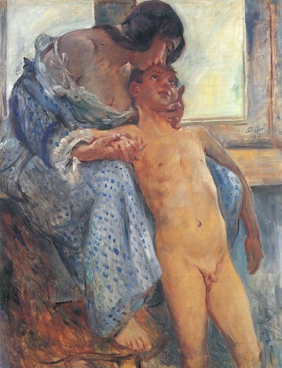 Mutterliebe von Lovis Corinth als Kunstdruck auf Leinwand