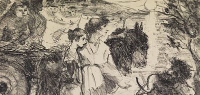Odysseus und Nausikaa von Lovis Corinth als Kunstdruck auf Leinwand