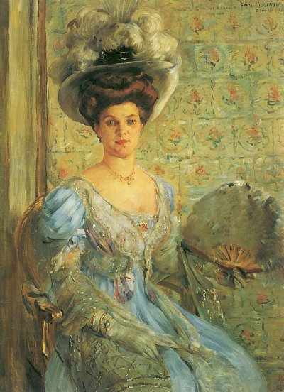 Portraet Graefin Finkh von Lovis Corinth als Kunstdruck auf Leinwand