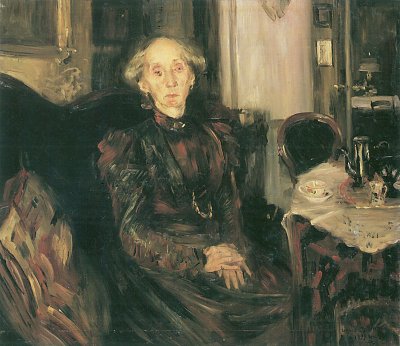 Portraet der Mutter Rosenhagen von Lovis Corinth als Kunstdruck auf Leinwand