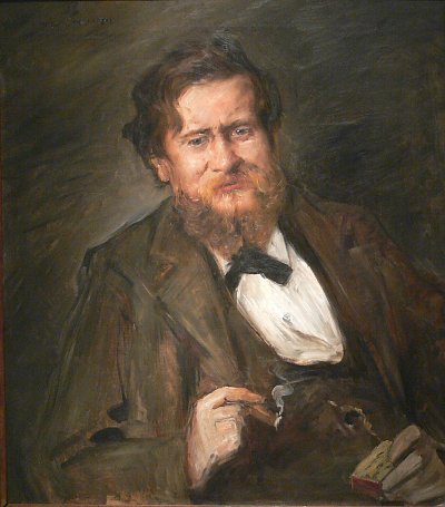 Portraet des Malers Fritz Rumpf von Lovis Corinth als Kunstdruck auf Leinwand