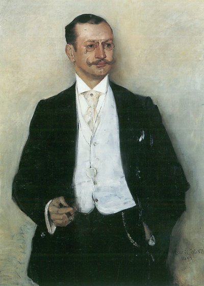 Portraet des Malers Karl Strathmann von Lovis Corinth als Kunstdruck auf Leinwand