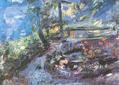 Regenstimmung am Walchensee von Lovis Corinth als Kunstdruck auf Leinwand
