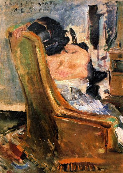 Rueckenakt seiner Frau von Lovis Corinth als Kunstdruck auf Leinwand