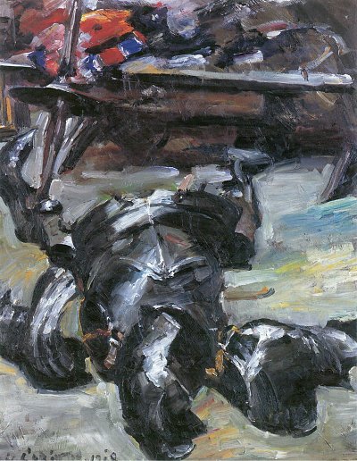 Ruestungsteile im Atelier von Lovis Corinth als Kunstdruck auf Leinwand