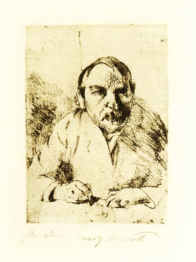 Selbstbildnis als ich krank war von Lovis Corinth als Kunstdruck auf Leinwand
