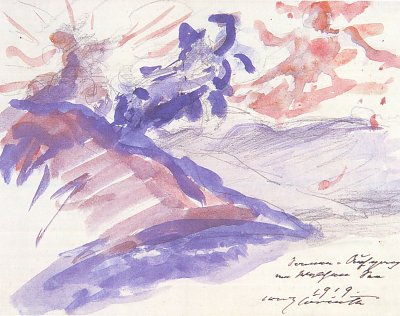 Sonnenaufgang am Walchensee von Lovis Corinth als Kunstdruck auf Leinwand