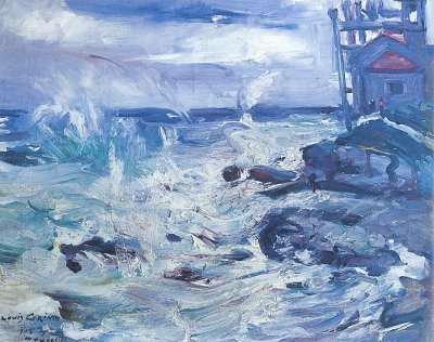 Sturm auf Cap Ampeglio von Lovis Corinth als Kunstdruck auf Leinwand