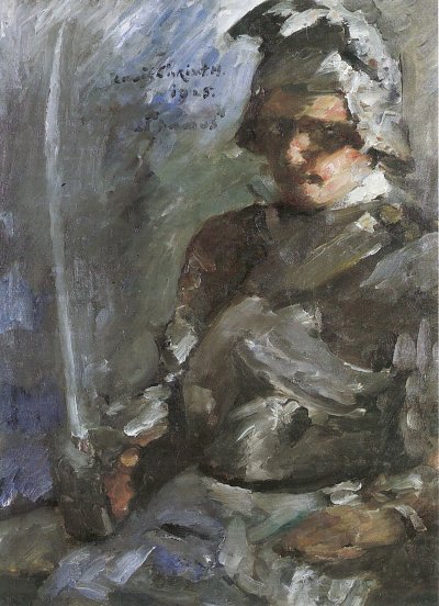 Thomas in Ruestung von Lovis Corinth als Kunstdruck auf Leinwand
