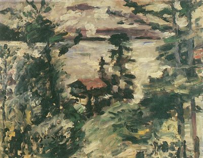 Walchensee Morgennebel von Lovis Corinth als Kunstdruck auf Leinwand