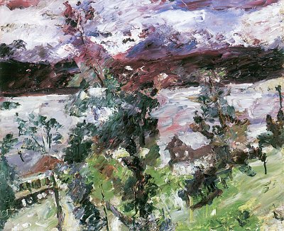 Walchensee Neuschnee von Lovis Corinth als Kunstdruck auf Leinwand
