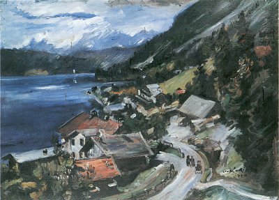 Walchensee Serpentine von Lovis Corinth als Kunstdruck auf Leinwand