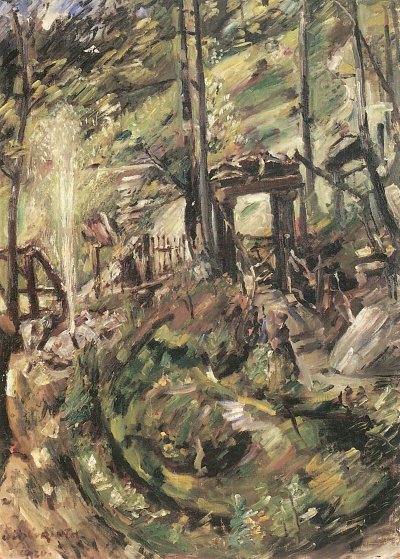 Walchensee Springbrunnen von Lovis Corinth als Kunstdruck auf Leinwand