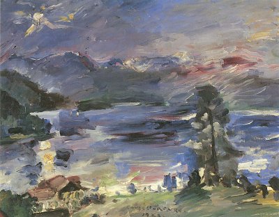 Walchensee aufgehender Mond von Lovis Corinth als Kunstdruck auf Leinwand
