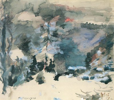 Walchensee im Winter von Lovis Corinth als Kunstdruck auf Leinwand