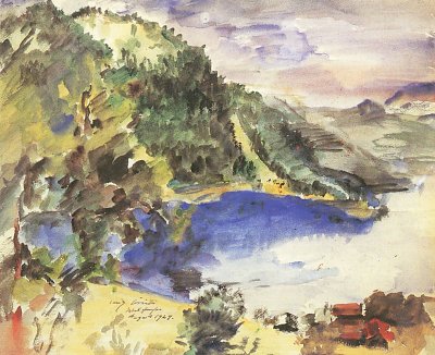 Walchenseelandschaft von Lovis Corinth als Kunstdruck auf Leinwand