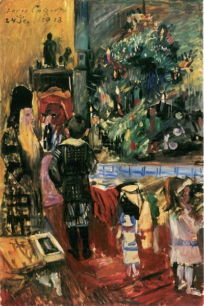 Weihnachtsbescherung von Lovis Corinth als Kunstdruck auf Leinwand