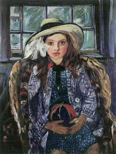 Wilhelmine mit Ball von Lovis Corinth als Kunstdruck auf Leinwand