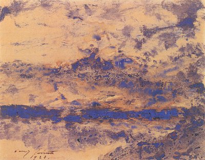 Wolken ueberm Meer von Lovis Corinth als Kunstdruck auf Leinwand