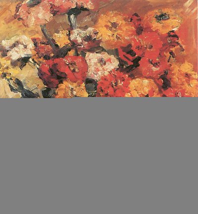 Zinnien von Lovis Corinth als Kunstdruck auf Leinwand