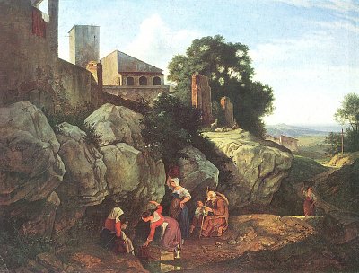 Ariccia 2 von Ludwig Richter als Kunstdruck auf Leinwand