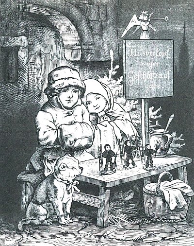 Vom Christmarkte von Ludwig Richter als Kunstdruck auf Leinwand
