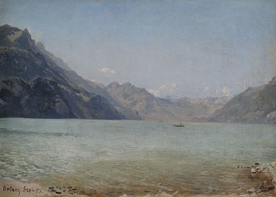 Am Brienzer See von Ludwig Knaus als Kunstdruck auf Leinwand