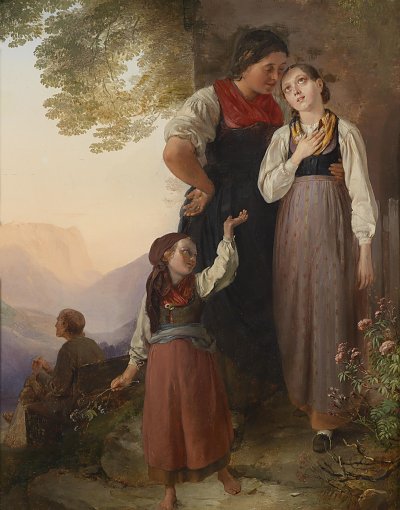 Der Abschied von Ludwig Knaus als Kunstdruck auf Leinwand