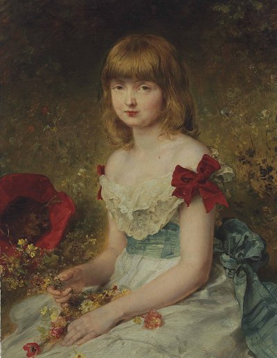 Frühling von Ludwig Knaus als Kunstdruck auf Leinwand
