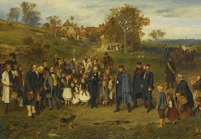 Hoheit auf Reisen von Ludwig Knaus als Kunstdruck auf Leinwand
